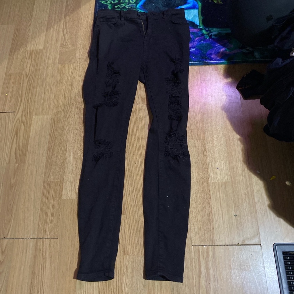PackSun Black Distressed Skinny Jeans